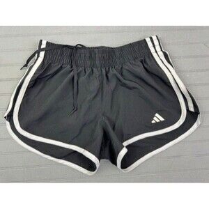 Adidas Size S Womens Training Shorts Black White Elastic Waist Stretch